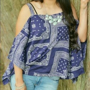 Purple off the shoulder top